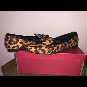 Size 7 leopard print loafers